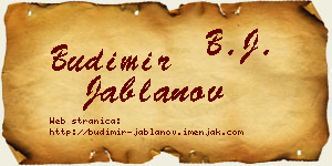 Budimir Jablanov vizit kartica